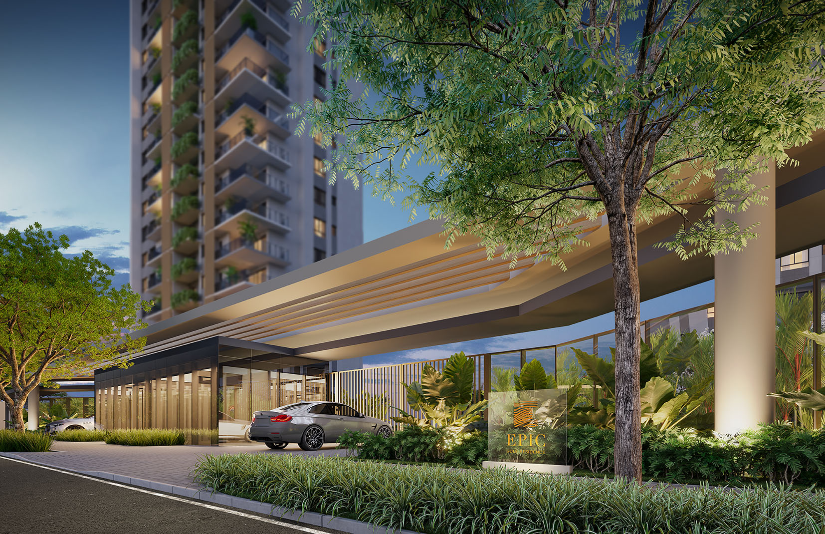 Entrada do Epic Golf Residence